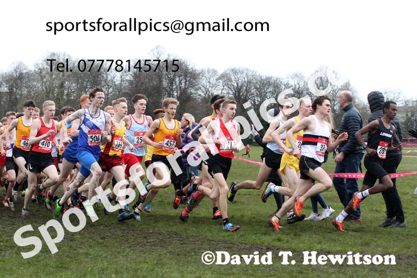 Senior boys, 2020 New Balance English Schools Champs., Sefton Park, Liverpool. Photo: David T. Hewitson/Sports for All Pics